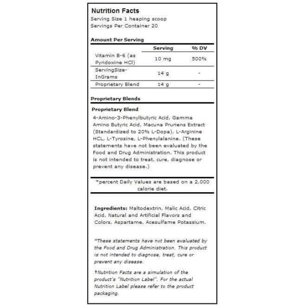 Somatomax Nutritional Information