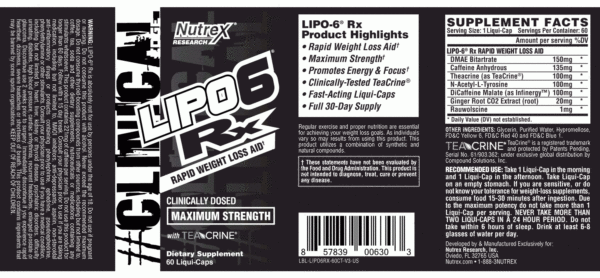 Lipo 6 RX by Nutrex-3596