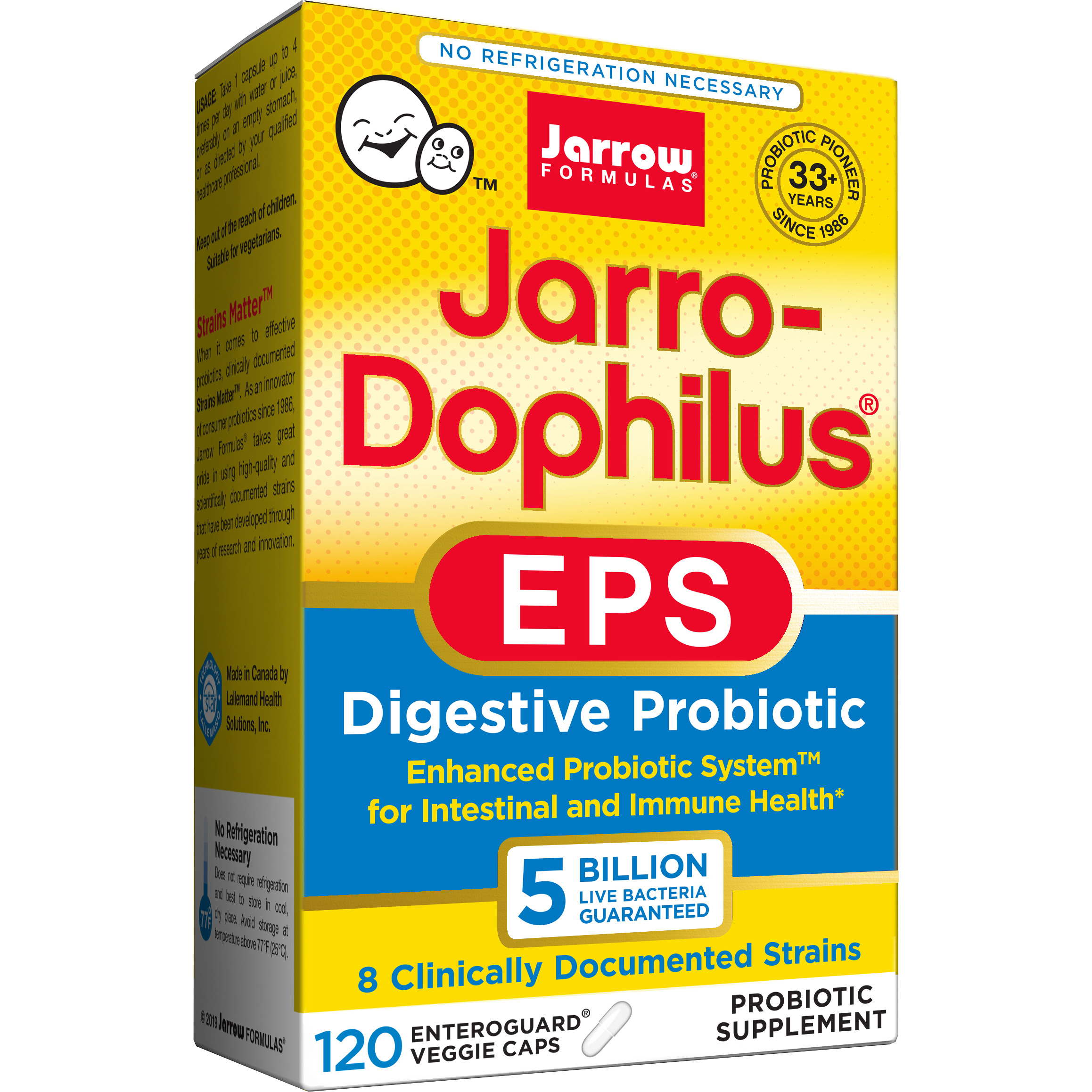 JEPS120-full-box Jarrow Formulas Jarro‑Dophilus EPS Probiotic 5 Billion - 120 Capsules - Image 1