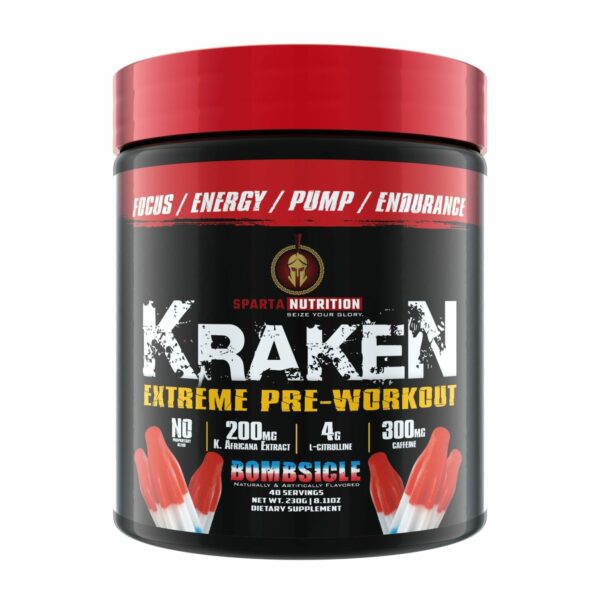 Sparta Nutrition Kraken Pre Workout - Bombsicle - 40 Servings