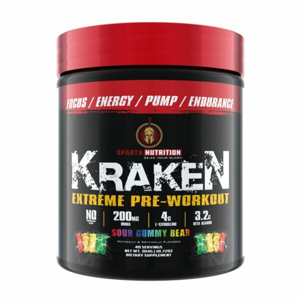Sparta Nutrition Kraken Pre Workout - Sour Gummy Bear - 40 Servings