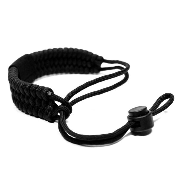 Paracord Camera Wrist Strap – Adjustable Size – 550lb Paracord – 4 Colors – Wrist Strap for Cameras, Binoculars & Other Hand Held Items (Black)-2418