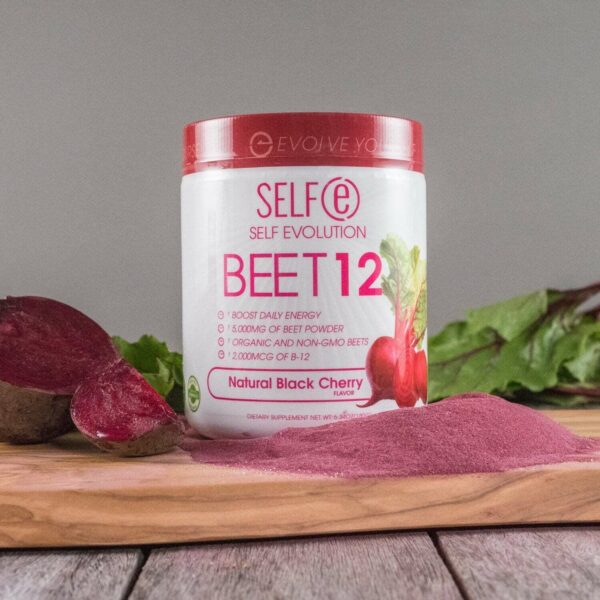 Selfe Beet 12 - Beetroot Powder Supplement Plus Vitamin B12 - Black Cherry - 30 Servings-2594