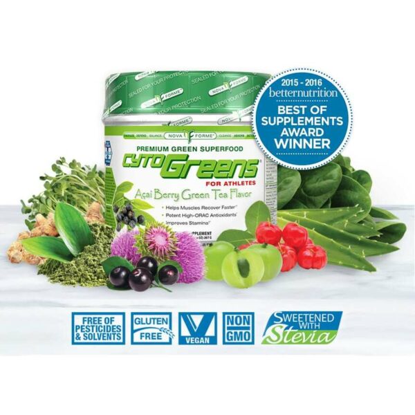 CytoGreens - Premium Green Superfood - Acai Berry Green Tea - 60 Servings-0