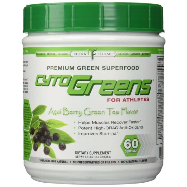 CytoGreens - Premium Green Superfood - Acai Berry Green Tea - 60 Servings-2902