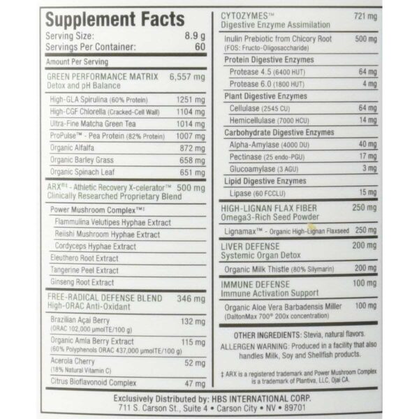 CytoGreens - Premium Green Superfood - Acai Berry Green Tea - 60 Servings-2901