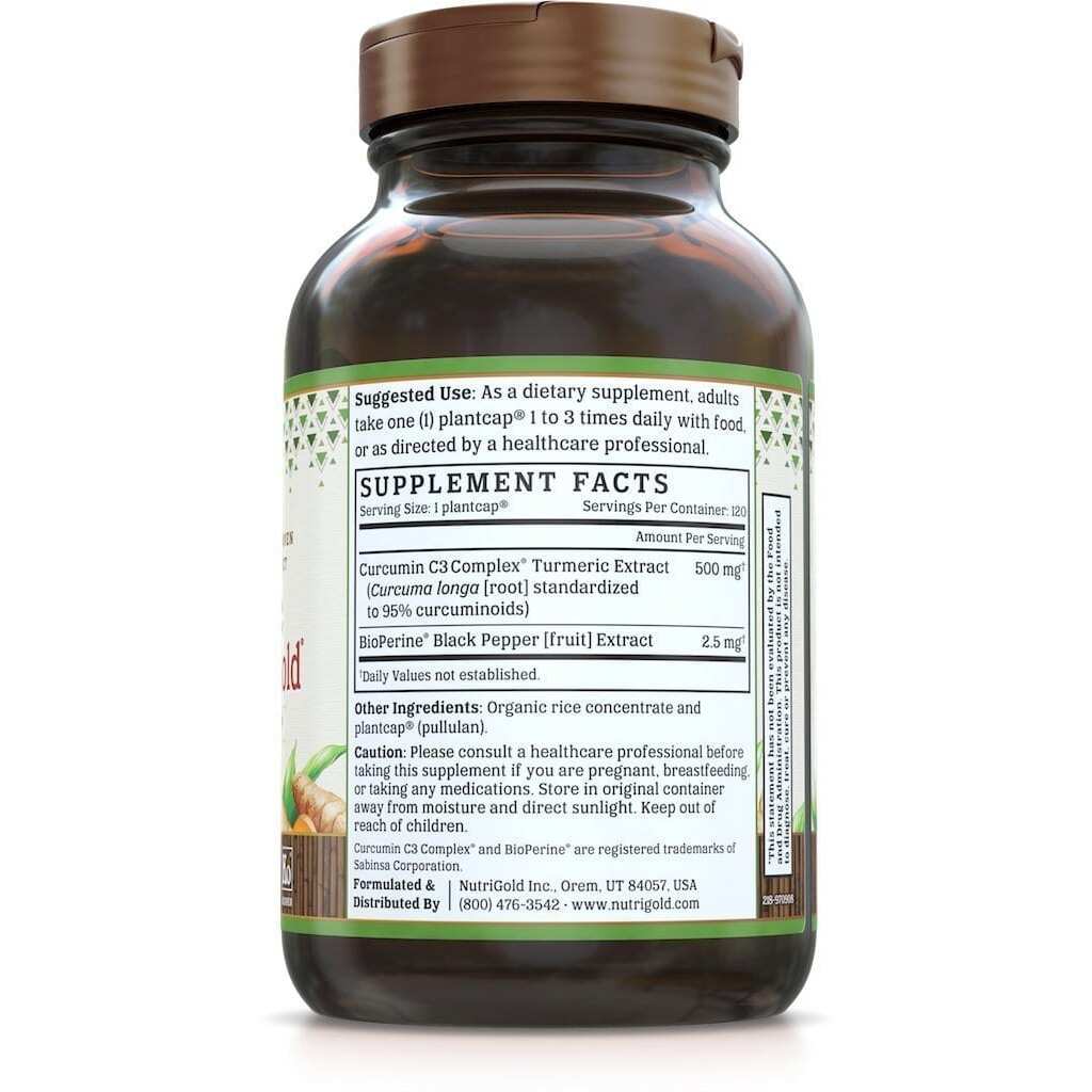 Nutrigold Turmeric Curcumin Gold 500mg 120 Veggie Caps
