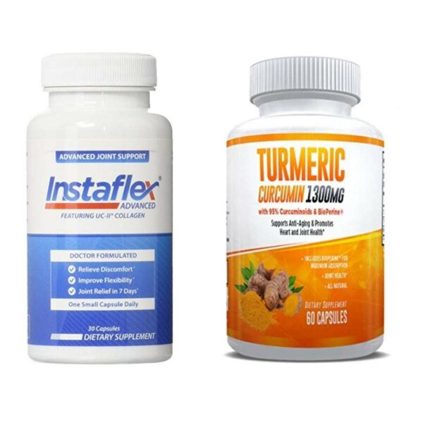 Instaflex Advanced and Turmeric Curcumin - Ultimate Joint Pain Relief Combination – 1 Month Supply-0