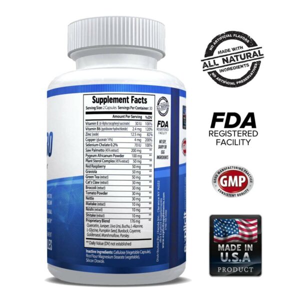 Ultra Prostate 30 – Comprehensive All Natural Prostate Support Formula for Men – Saw Palmetto, Pygeum, Plant Sterol Complex & 27 More – 1 Month-3093