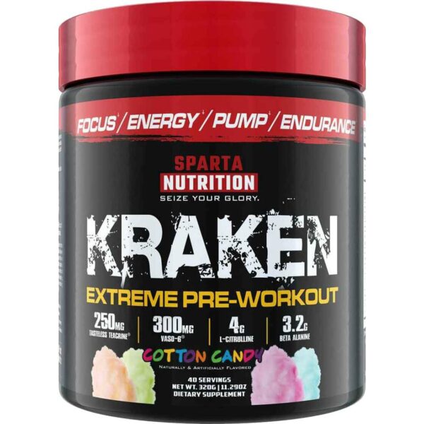Sparta Nutrition Kraken Pre Workout - Cotton Candy - 40 Servings-0
