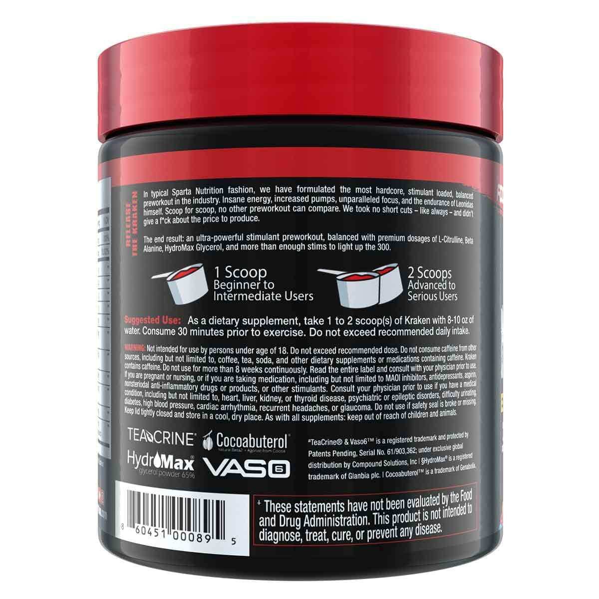 Sparta Nutrition Kraken Pre Workout Cotton Candy 40