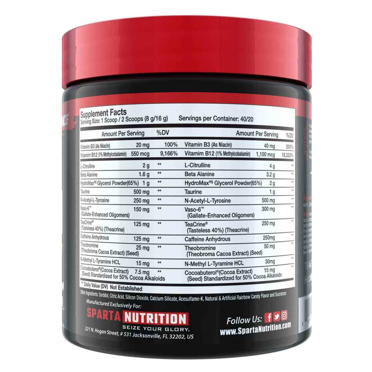 Sparta Nutrition Kraken Pre Workout Cotton Candy 40