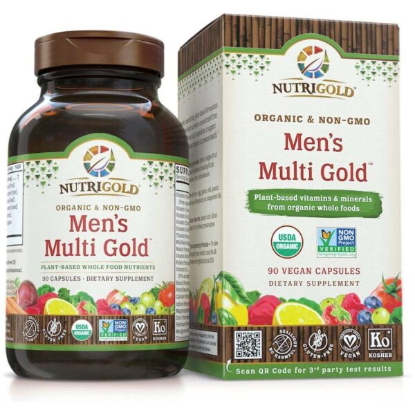 Nutrigold Mens Organic Multi Gold - 90 Veggie Caps-0