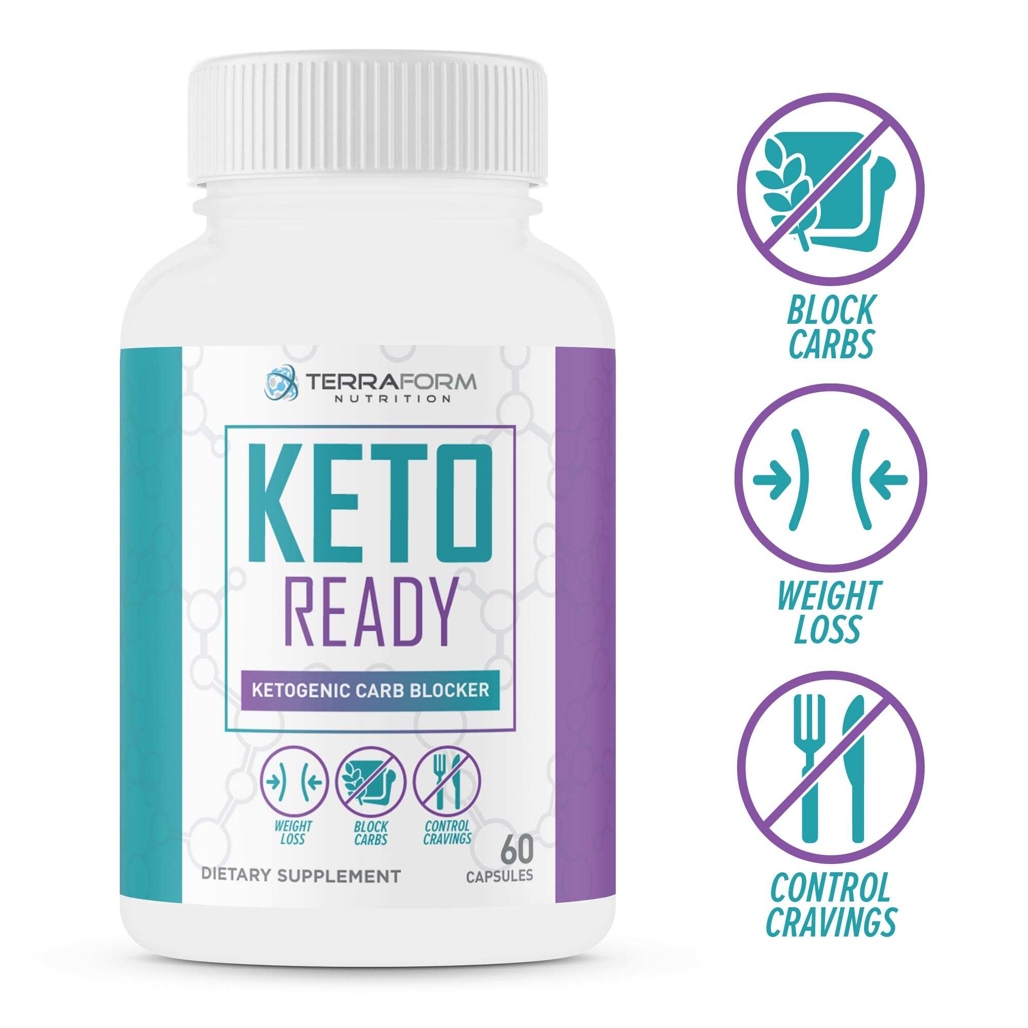 Keto Ready Max Strength Keto Carb Blocker 1200mg 60 Capsules