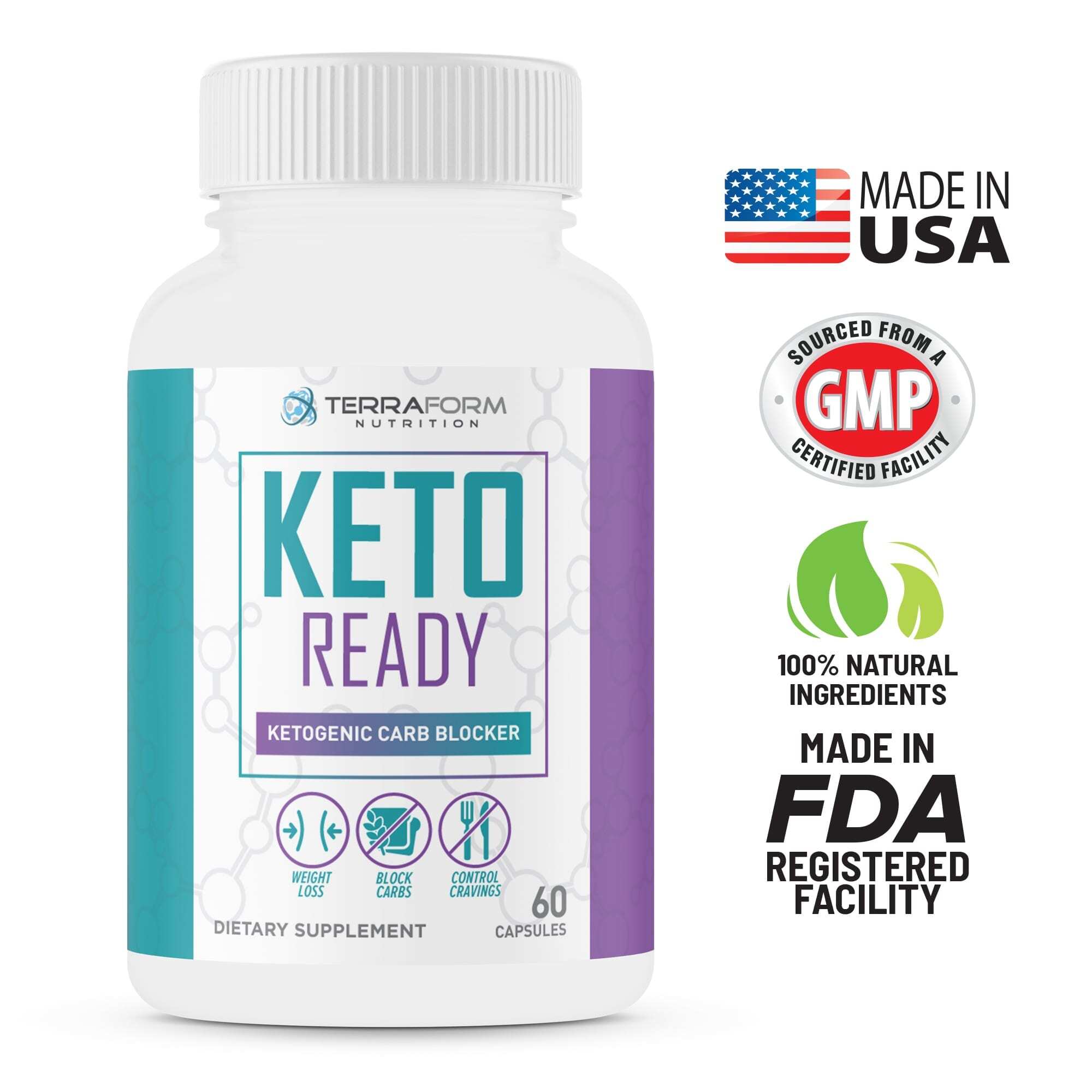 Keto Ready - Max Strength Keto Carb Blocker 1200mg \u2013 60 ...