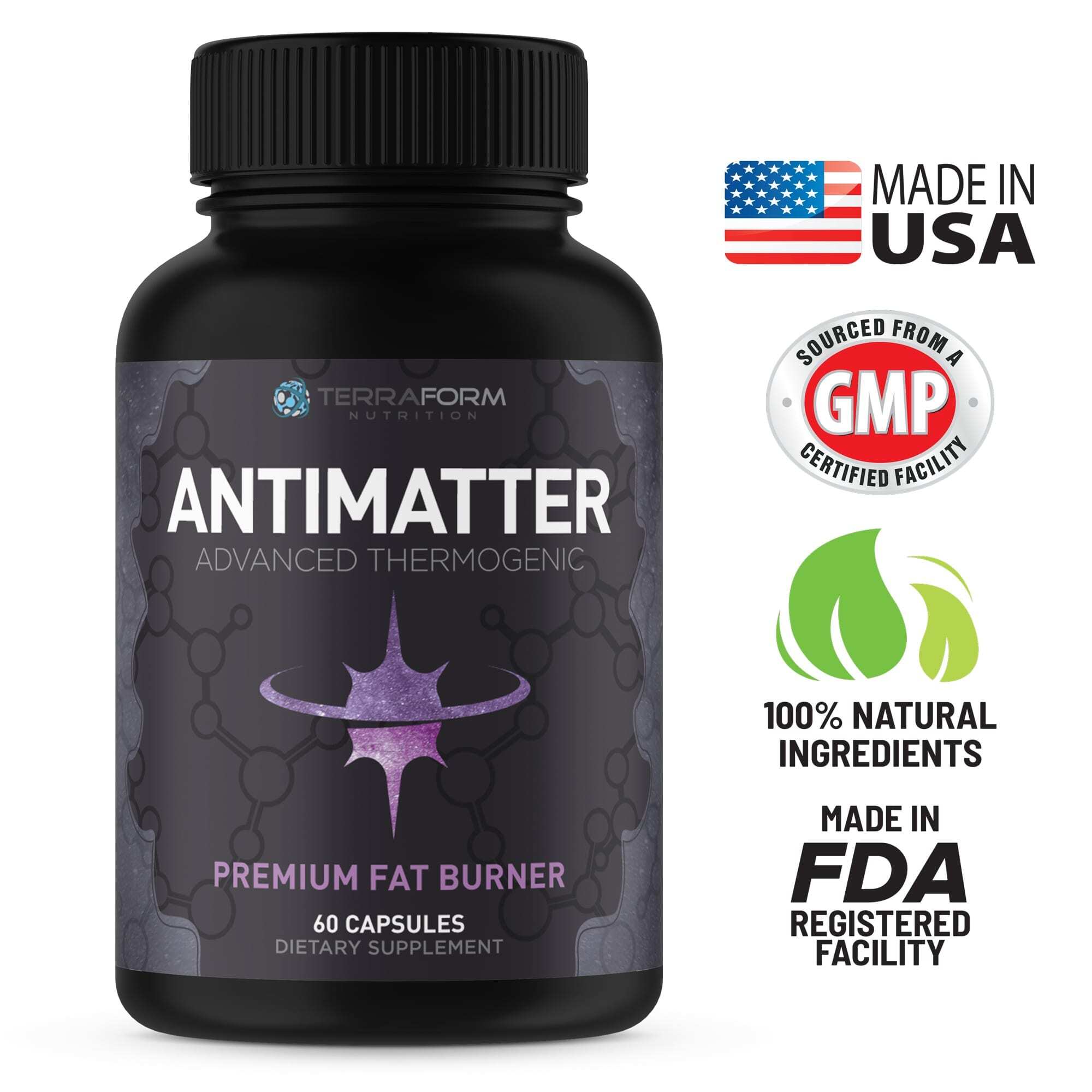 Premium Thermogenic Fat Burner Antimatter 60 Capsules TerraForm