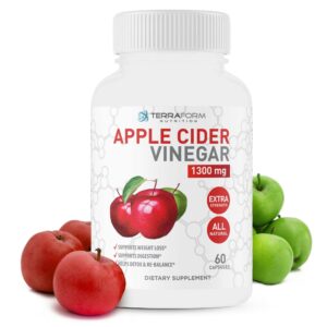 Apple Cider Vinegar 1300mg – 60 Capsules - TerraForm Nutrition-0