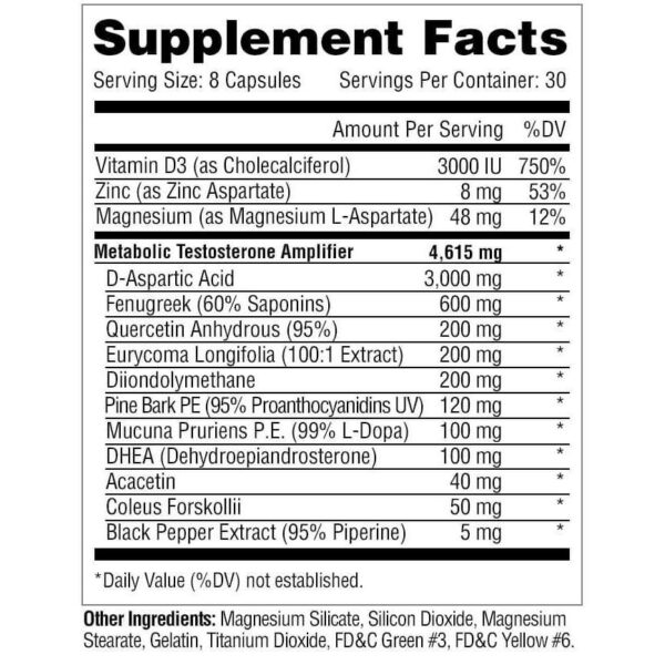 Metabolic Nutrition Metatest - 240 Capsules-3423