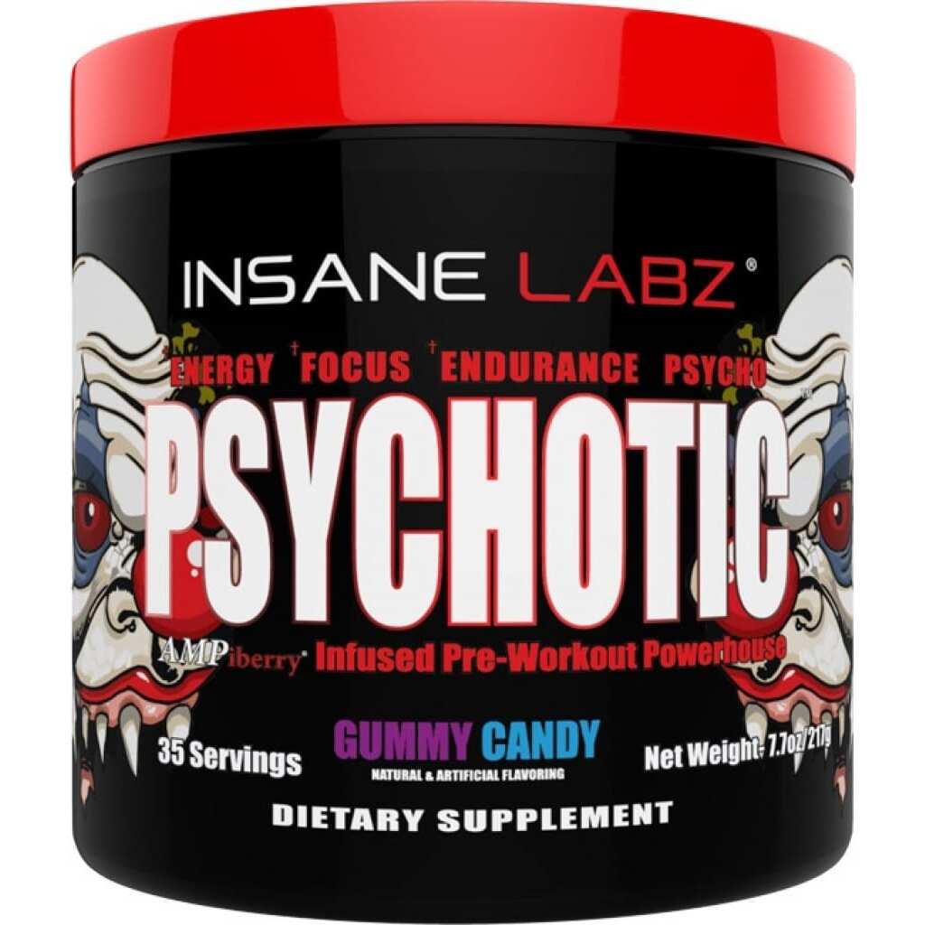 Psychotic Pre Workout by Insane Labz All Flavors 35 Servings