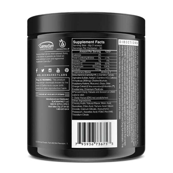 Adrenolyn Cuts - Pre Workout - Watermelon - 30 Servings By Blackmarket Labs-3557