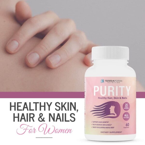 Purity - Hair Skin & Nail Vitamins – Supports Hair Growth for Women, Nourishes Skin & Nails-3748