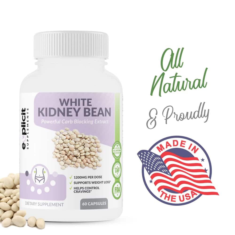 All Natural White Kidney Bean Extract 60 Capsules