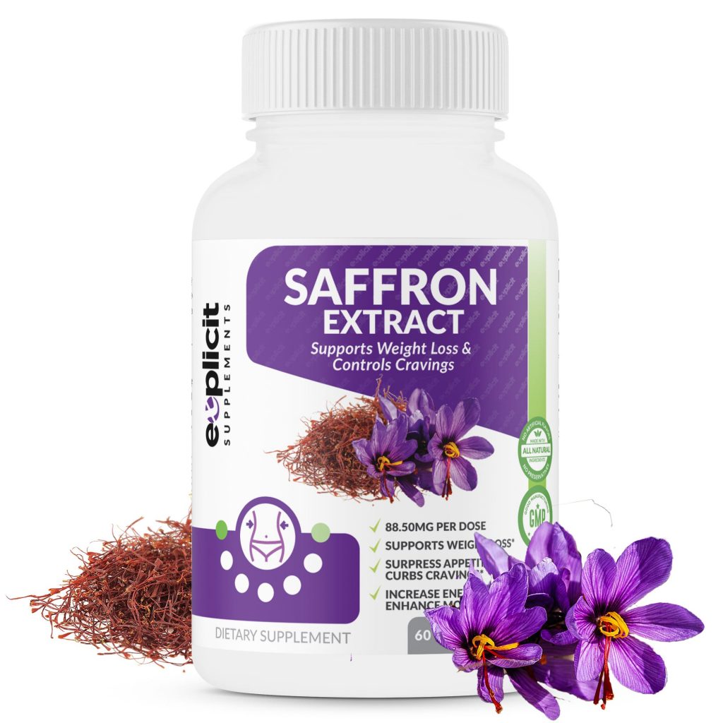 Saffron Extract 88.5mg of Pure Saffron USA Made 60 Capsules