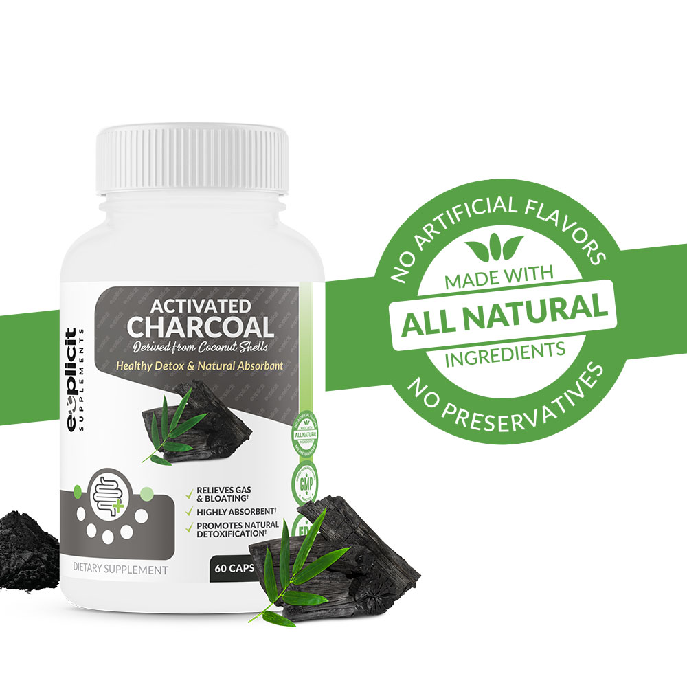 Activated Charcoal, Highly Absorbent 60 Capsules