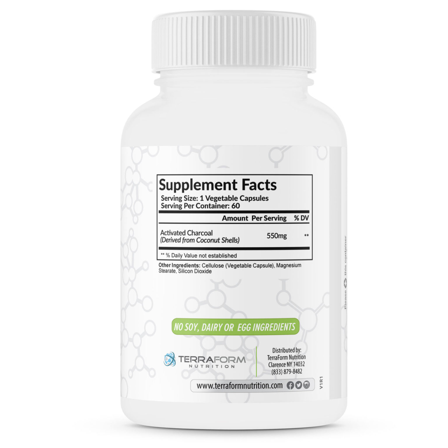 Terraform Nutrition Activated Charcoal Great for Detox, Gas Relief
