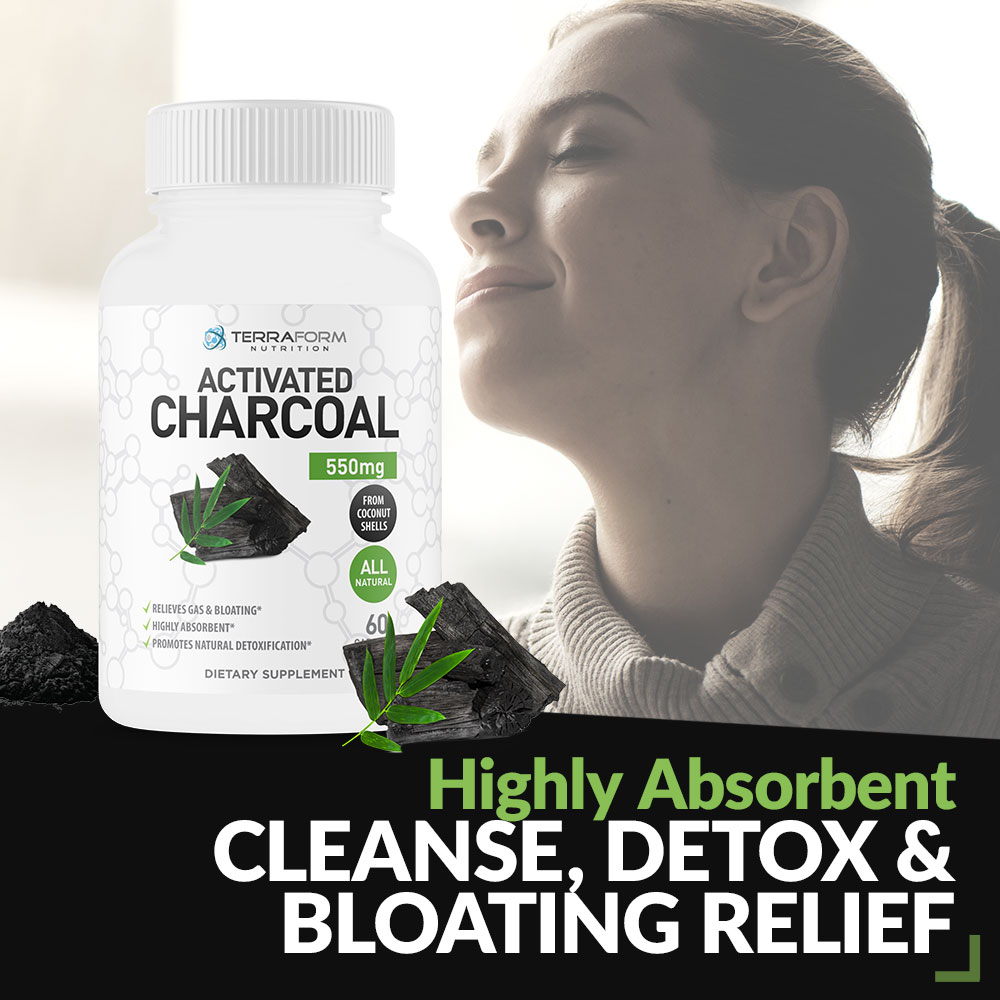 Terraform Nutrition Activated Charcoal Great for Detox, Gas Relief