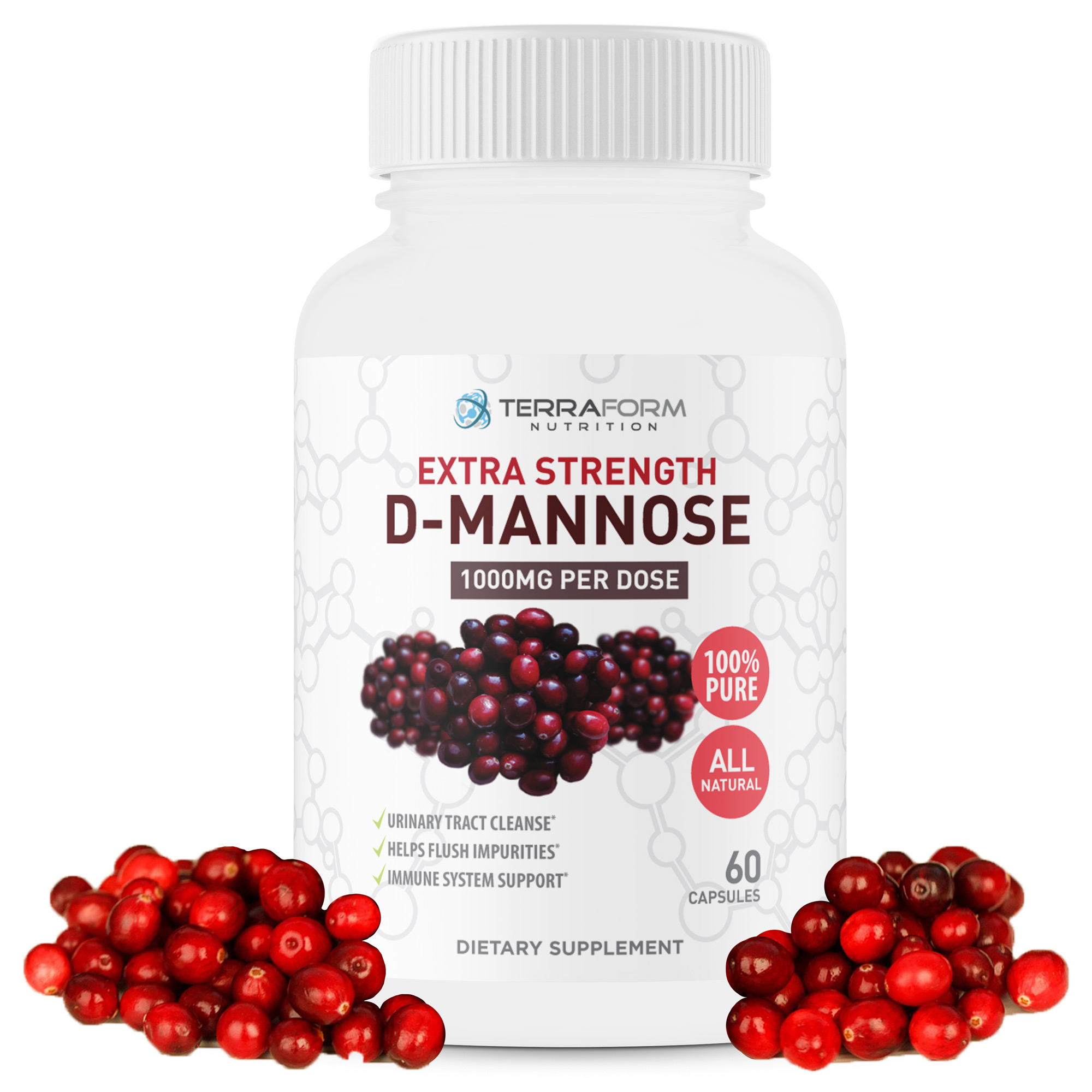 Terraform Nutrition DMannose Supplement Urinary Tract Cleanse & UTI