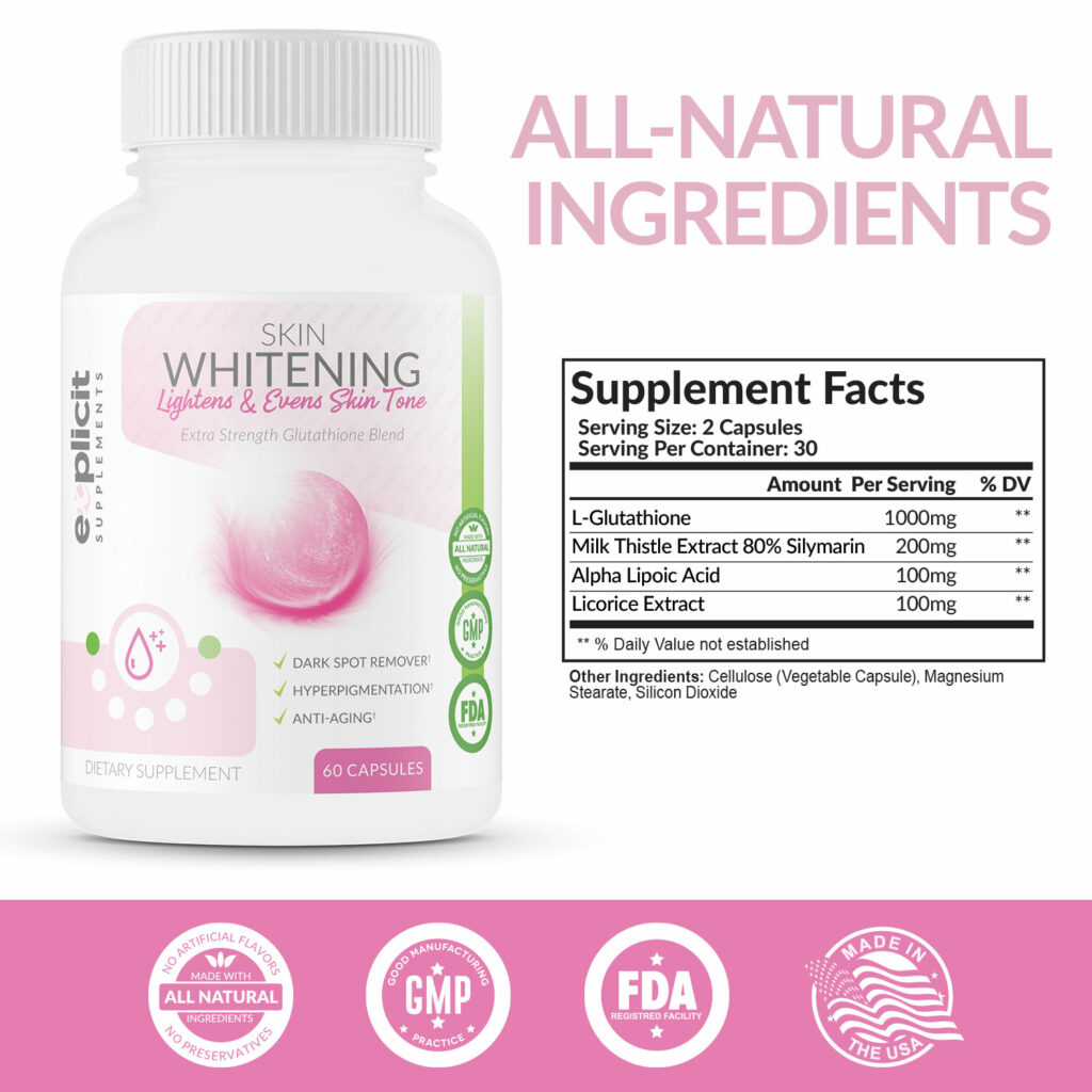 Skin Whitening Supplement Lighten & Evens Skin Tone